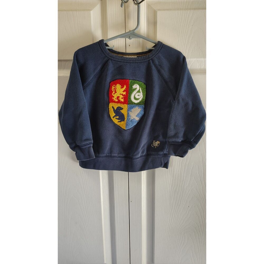 Mini Boden x Harry Potter Hogwarts Crest Sweatshirt - Navy Blue 2-3Y